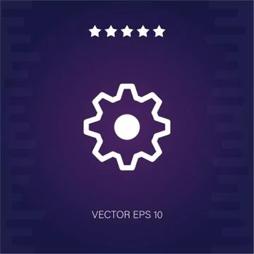 Settings vector icon Illustrazione stock