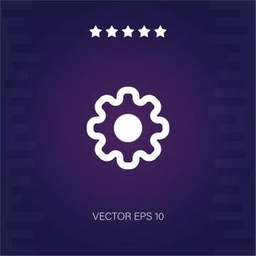 Settings vector icon Illustrazione stock