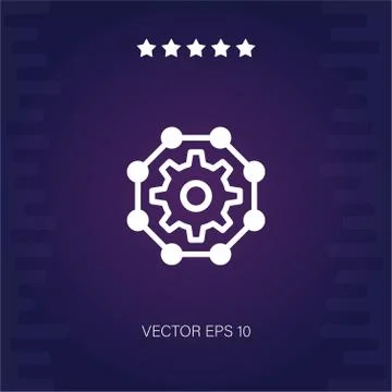 Settings vector icon Stock Illustration