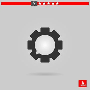 Settings vector icon Stock Illustration