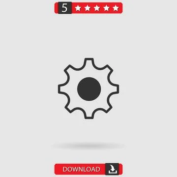 Settings vector icon Stock Illustration
