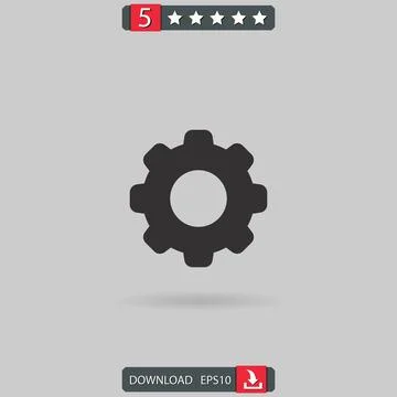 Settings vector icon Stock Illustration