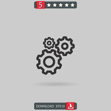 Settings vector icon Stock Illustration