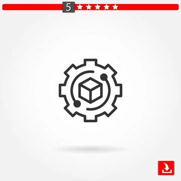 Settings vector icon Illustrazione stock