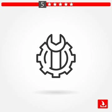 Settings vector icon Stock-Illustration