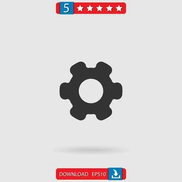Settings vector icon Stock Illustration
