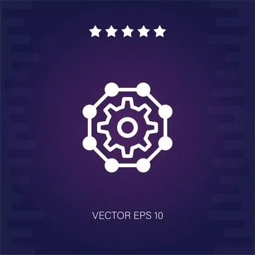 Settings vector icon Illustrazione stock