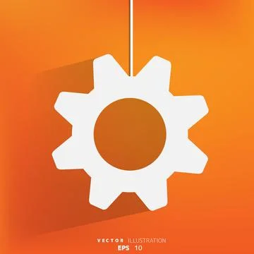 Settings web icon, flat design Ilustración de archivo
