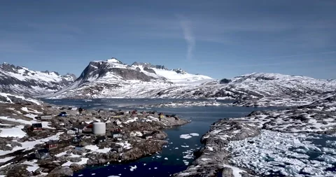 Settlement in Eastern Greenland Stock Footage 138241113