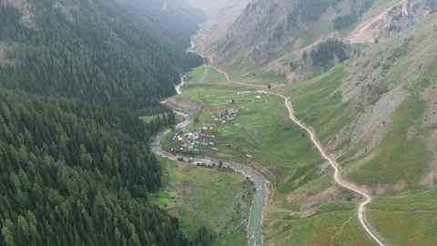 Settlement in the foothills of kashmir Stock Footage 341516560