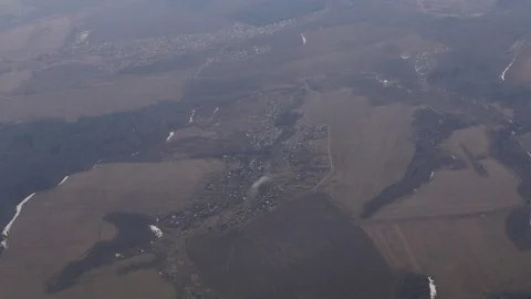 Settlement next to the fields. Stock Footage 117534416