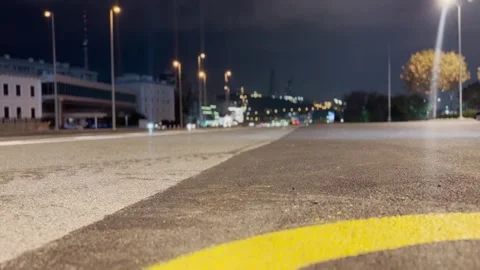 Settlement Night Road Stock Footage 296445357