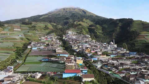 Settlement on the Slope Stock Footage 146567420