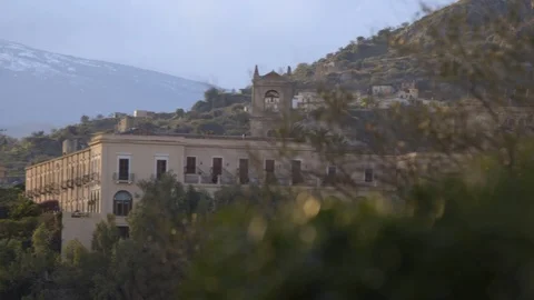 Settlement on top of the hill Stock Footage 89971979