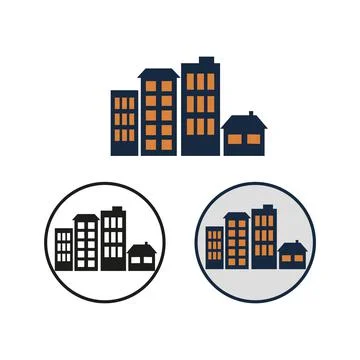 Settlement vector simple icon Stock Illustration