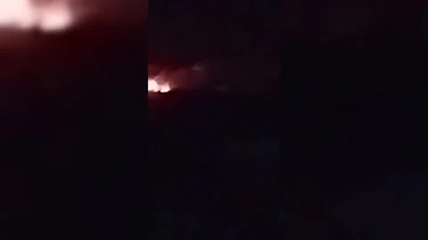Settlers Accused of Arson During Incursion Into Ramoun Stock Footage 329357296