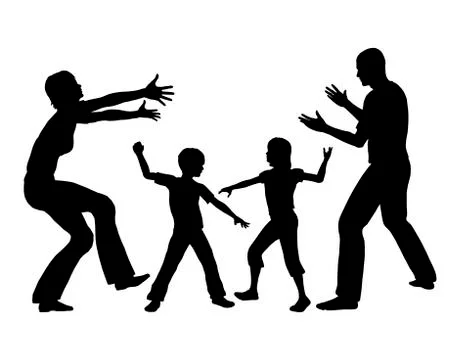 Settling Sibling Rivalry Illustrazione stock