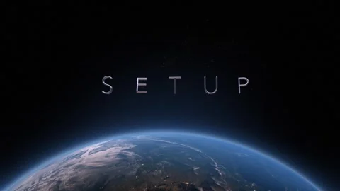 Setup 3D title animation on the planet Earth background Stock Footage 296151375
