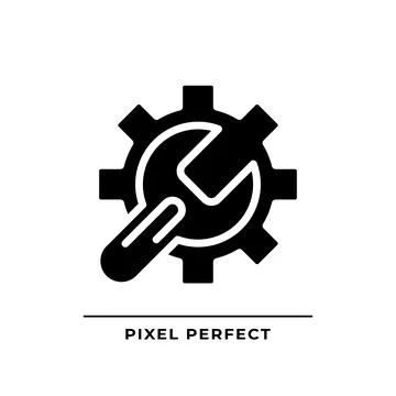 Setup black glyph icon 스톡 일러스트