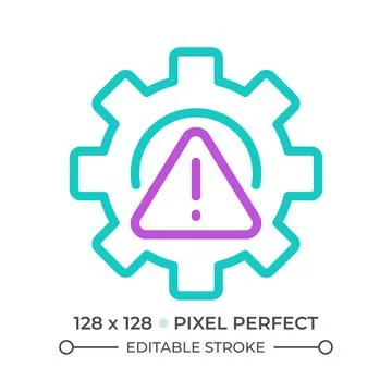 Setup error two color line icon イラスト素材