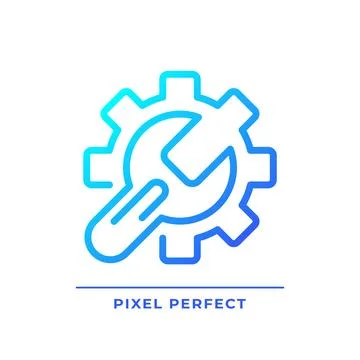 Setup pixel perfect gradient linear vector icon Stockillustratie