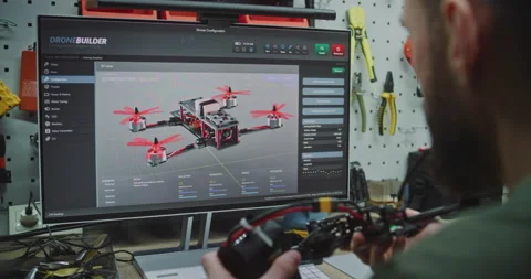 Setup Programming Firmware and Analyzing Drone Telemetry Data Stock Footage 322104123