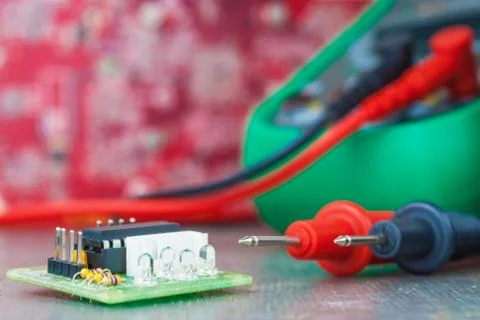 Setup, repair of electronic equipment. Develop or hobby-related electronics. Foto stock
