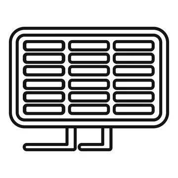 Setup solar panel icon outline vector. Fixture module Stock-Illustration