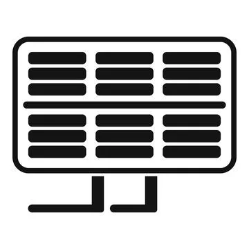 Setup solar panel icon simple vector. Fixture module Illustrazione stock