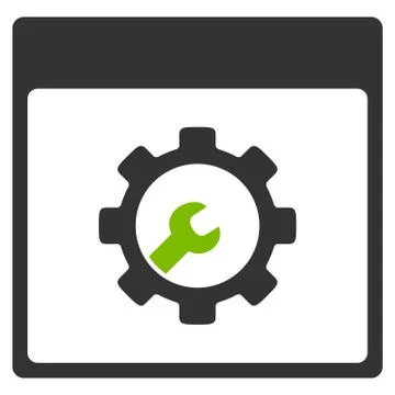Setup Tools Calendar Page Flat Icon Ilustração Stock