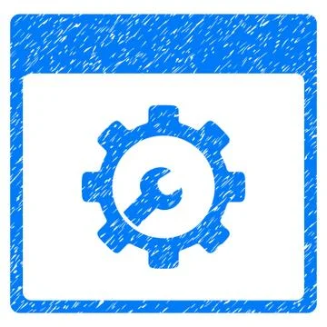Setup Tools Calendar Page Grainy Texture Icon Stock Illustration