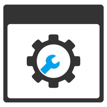 Setup Tools Calendar Page Vector Toolbar Icon Ilustração Stock