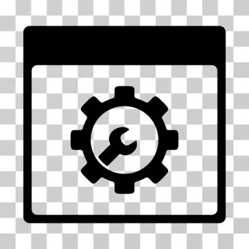Setup Tools Calendar Page Vector Icon Ilustração Stock