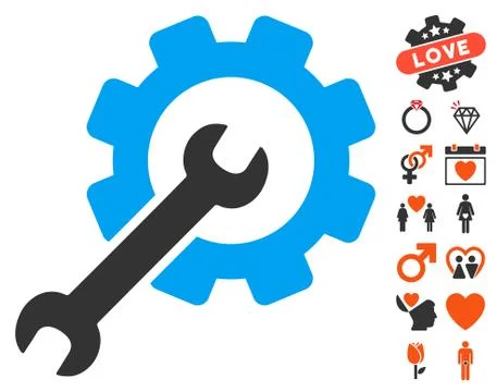 Setup Tools Icon With Bonus Illustrazione stock