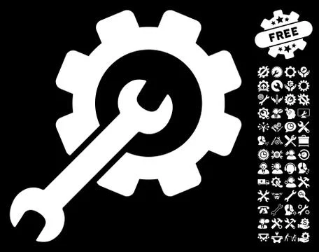 Setup Tools Vector Icon With Tools Bonus イラスト素材