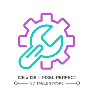 Setup two color line icon 스톡 일러스트