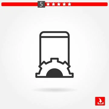 Setup vector icon Illustrazione stock