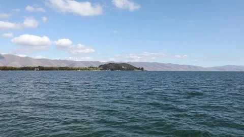 Sevan lake  suny day 3 Stock Footage 331090957