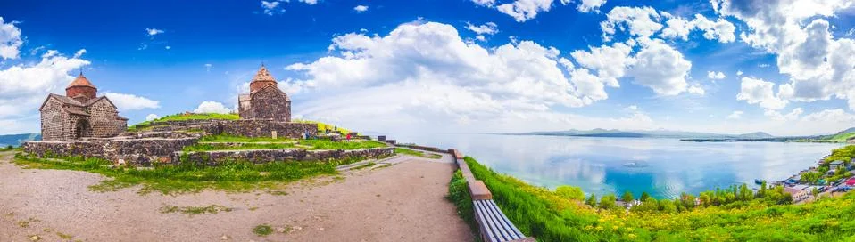 The Sevan temple complex Stock Photos
