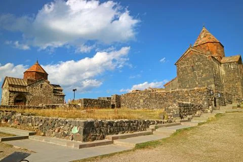 Sevanavank Monastery Complex Located on the Cliff Overlooking Lake Sevan 스톡 사진