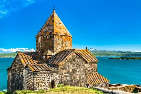 Sevanavank Monastery on Lake Sevan in Armenia 스톡 사진