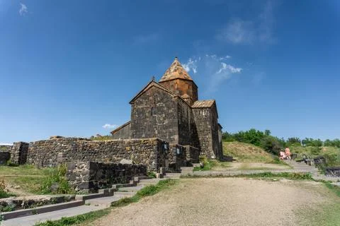 Sevanavank Monastery on Lake Sevan in Armenia Stock Photos