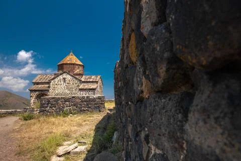 Sevanavank monastery from the monastery wall Stock Photos
