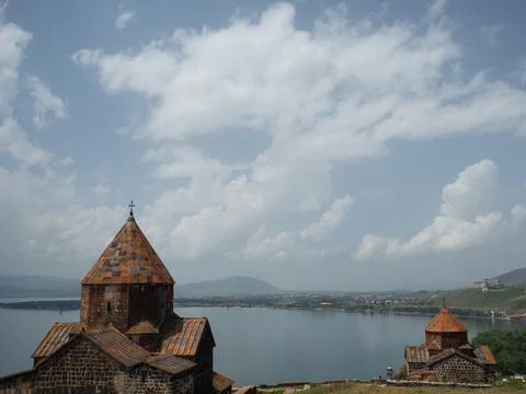 Sevanavank , a monastery on the northwestern shore of Lake Sevan, Stock-Fotos