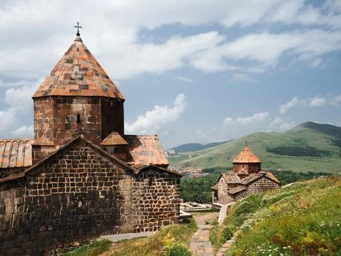 Sevanavank , a monastery on the northwestern shore of Lake Sevan, Foto stock