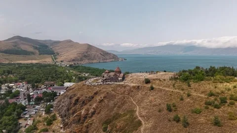 Sevanavank Monastery on Sevan Peninsula in Armenia Stock Footage 316743920