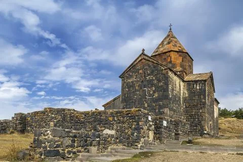 Sevanavank is a monastic complex located on a peninsula at the northwestern Stock Photos