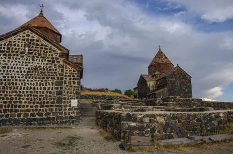 Sevanavank (Sevan Monastery), a monastic complex located on a shore of Lake S Stock Photos