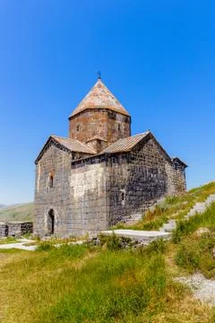 Sevanavank (Sevan Monastery), a monastic complex located on a  shore of Lake Stock Photos