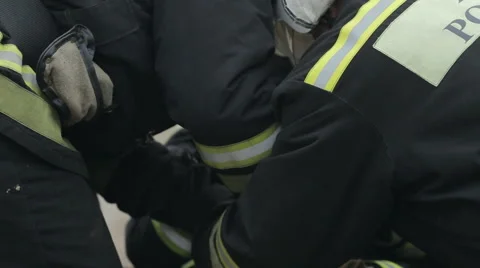 SEVASTOPOL,CRIMEA/RUSSIA-firefighter basic first aid training Stock Footage 50450384